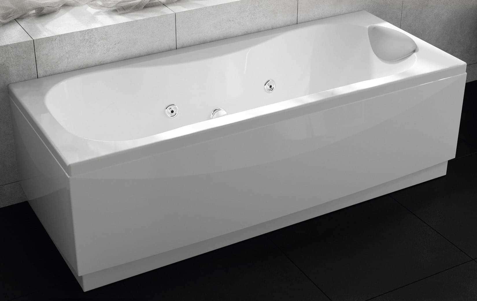 Novellini Calypso Vasca Bagno Versione Hydro Plus Misura 160x70 H55 cm Idromassaggio Whirlpool 6 Getti Disinfezione Airpool 12 Jets Installazione Destra Forma Esterna Rettangolare Interna ad Otto 3 Pannelli Colore Bianco Lucido Colonna Poggiatesta