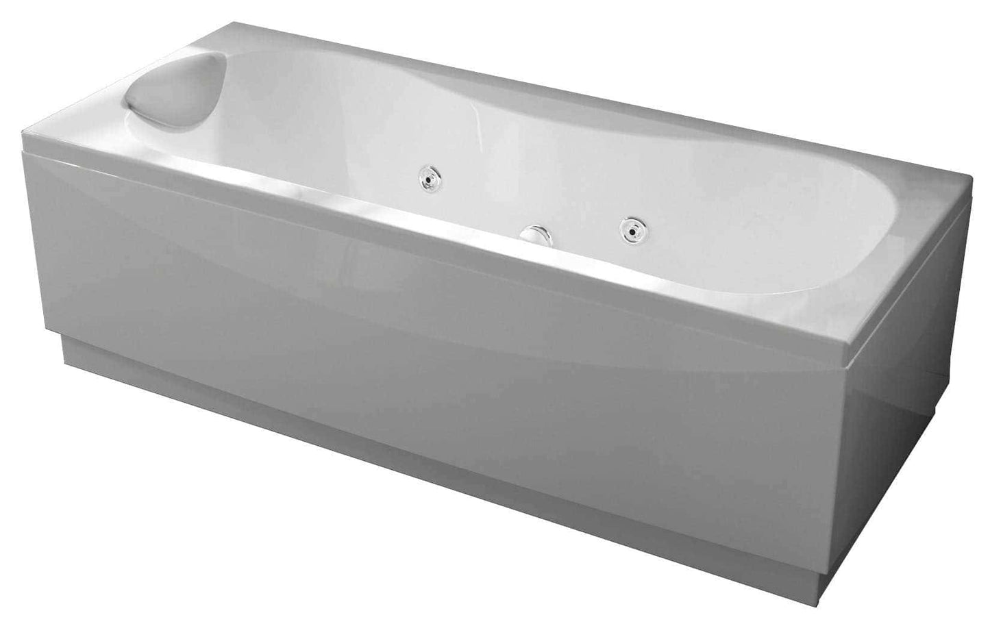 Novellini Calypso Vasca Bagno Versione Hydro Plus Misura 170x75 H55 cm Idromassaggio Whirlpool 6 Getti Disinfezione Airpool 12 Jets Installazione Sinistra Forma Esterna Rettangolare Interna ad Otto 2 Pannelli Colore Bianco Lucido Colonna Poggiatesta