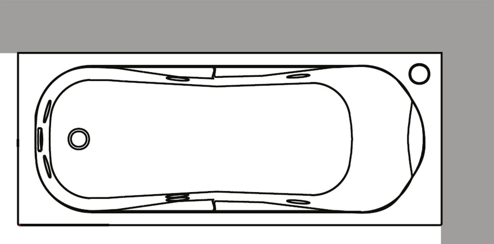 Novellini Calypso Vasca da Bagno Versione Hydro Con Disinfezione Misura 160x70 H55 cm Idro Whirlpool 6 Getti Installazione Destra Forma Esterna Rettangolare Interna ad Otto 2 Pannelli Materiale Acrilico Colore Bianco Lucido Colonna Poggiatesta