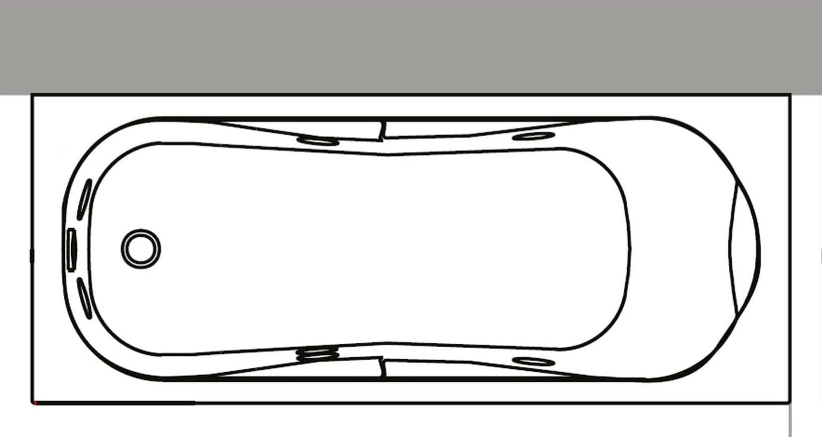Novellini Calypso Vasca da Bagno Versione Hydro Misura 150x70 H55 cm Idro Whirlpool 6 Getti Installazione Destra Forma Esterna Rettangolare Interna ad Otto 1 Pannello Frontale 2 Laterali Materiale Acrilico Colore Bianco Lucido Colonna Poggiatesta