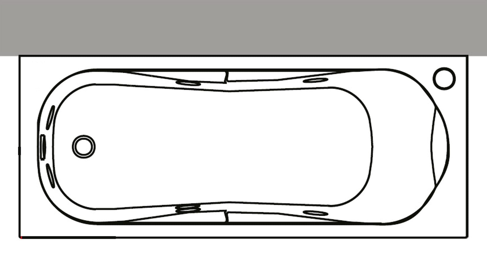 Novellini Calypso Vasca da Bagno Versione Hydro Con Disinfezione Misura 180x80 H55 cm Idro Whirlpool 6 Getti Installazione Destra Forma Esterna Rettangolare Interna ad Otto 3 Pannelli Materiale Acrilico Colore Bianco Lucido Colonna Poggiatesta