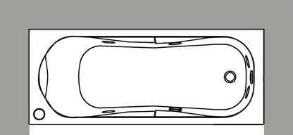 Novellini Calypso Vasca Bagno Versione Hydro Plus Misura 160x70 H55 cm Idromassaggio Whirlpool 6 Getti Disinfezione Airpool 12 Jets Installazione Sinistra Forma Esterna Rettangolare Interna ad Otto 1 Pannello Colore Bianco Lucido Colonna Rubinetto Cuscino