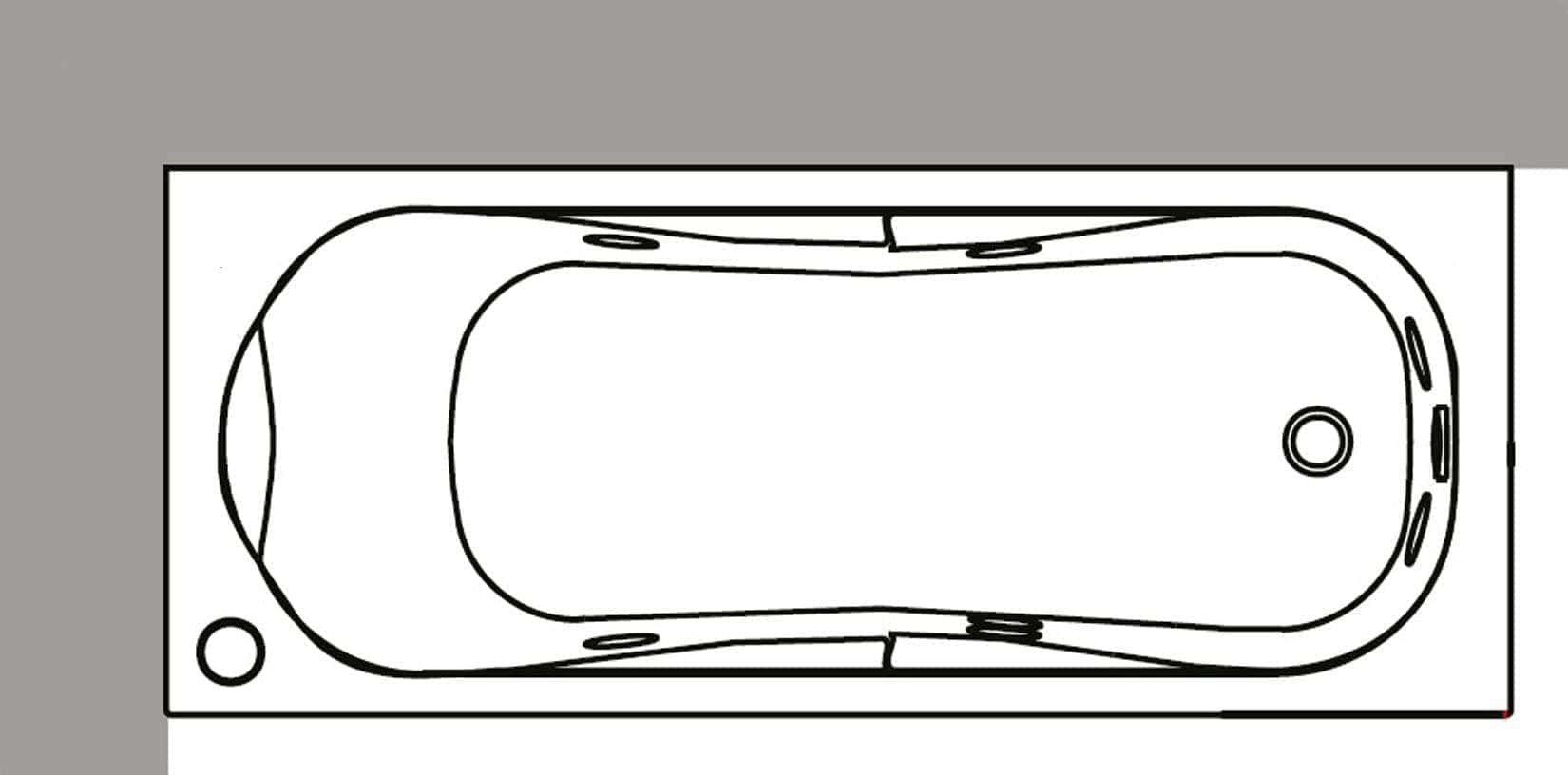 Novellini Calypso Vasca Bagno Versione Hydro Plus Misura 150x70 H55 cm Idromassaggio Whirlpool 6 Getti Disinfezione Airpool 12 Jets Installazione Sinistra Forma Esterna Rettangolare Interna ad Otto 2 Pannelli Colore Bianco Lucido Colonna Rubinetto Cuscino