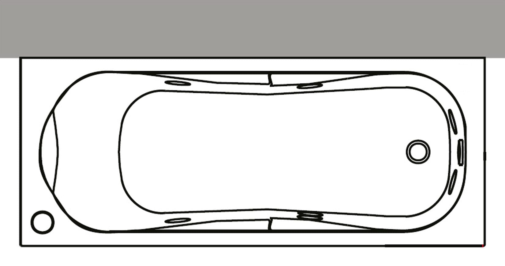 Novellini Calypso Vasca Bagno Versione Hydro Plus Misura 170x70 H55 cm Idromassaggio Whirlpool 6 Getti Disinfezione Airpool 12 Jets Installazione Sinistra Forma Esterna Rettangolare Interna ad Otto 3 Pannelli Colore Bianco Lucido Colonna Poggiatesta