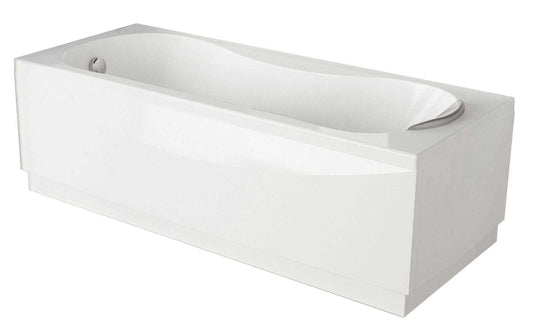 Novellini Calypso Vasca da Bagno Versione Standard con Telaio Misura 170x70 Altezza 55 cm Installazione Reversibile Forma Esterna Rettangolare Interna ad Otto 1 Pannello Frontale 2 Laterali Materiale Acrilico Colore Bianco Lucido Colonna Poggiatesta