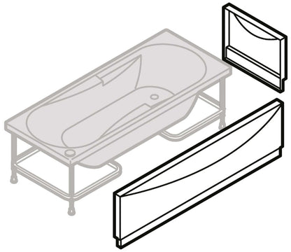 Novellini Calypso Vasca Bagno Versione Hydro Plus Misura 170x70 H55 cm Idromassaggio Whirlpool 6 Getti Disinfezione Airpool 12 Jets Installazione Sinistra Forma Esterna Rettangolare Interna ad Otto 2 Pannelli Colore Bianco Lucido Colonna Rubinetto Cuscino