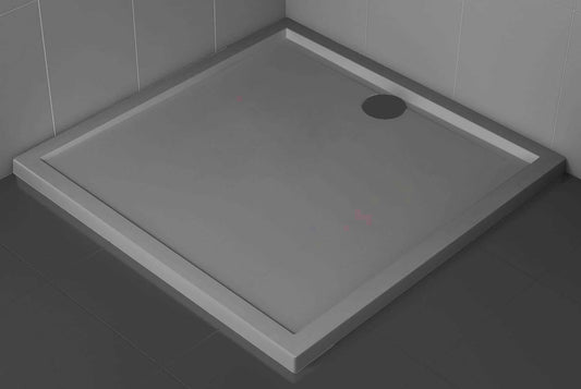 Novellini Olympic Piatto Doccia Slim Dimensione 100x100 Altezza Spessore 4,5 cm Colore Grigio Forma Quadrato Installazione Appoggio Pavimento Superficie Liscia Materiale Metacrilico Escluso di Piletta di Scarico e Copripiletta