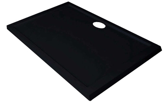 Novellini Olympic Piatto Doccia Slim Dimensione 100x80 Altezza Spessore 4,5 cm Colore Nero Forma Rettangolare Installazione Appoggio Pavimento Superficie Liscia Materiale Metacrilico Escluso di Piletta di Scarico e Copripiletta
