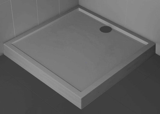 Novellini Olympic Piatto Doccia Alto Dimensione 100x100 Altezza Spessore 11,5 cm Colore Grigio Forma Quadrata Installazione Appoggio Pavimento Superficie Liscia Materiale Acrilico Escluso di Piletta di Scarico Copripiletta Piedini