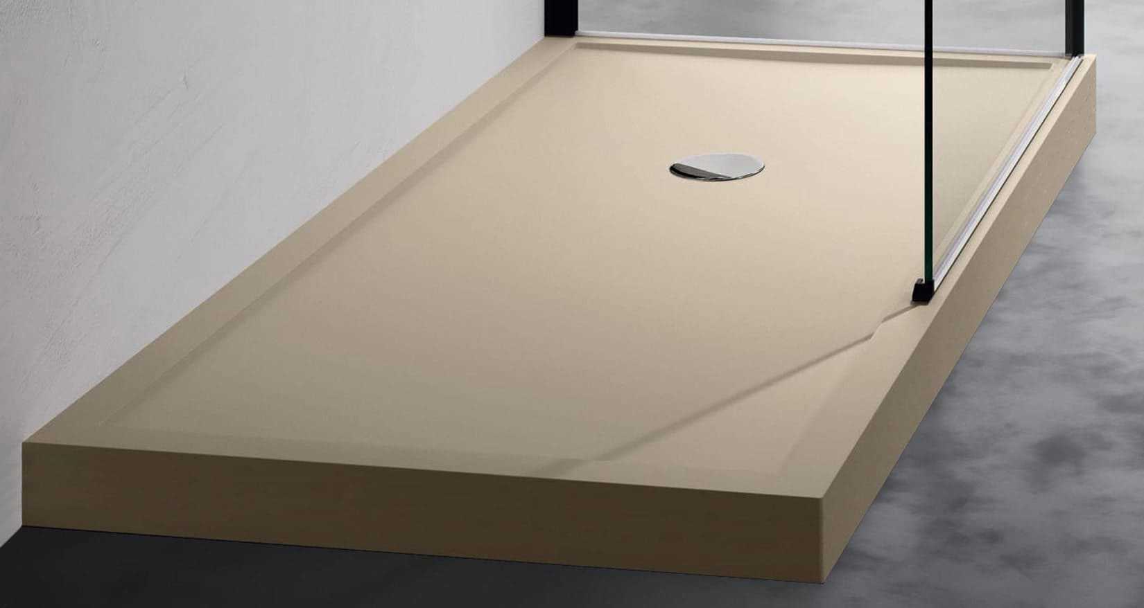 Novellini Olympic Plus Piatto Doccia Alto Dimensione 150x75 Altezza Spessore 12,5 cm Colore Beige Installazione Appoggio Pavimento Superficie Liscia Materiale Acrilico Compreso Piedini Piletta Scarico e Copri Piletta