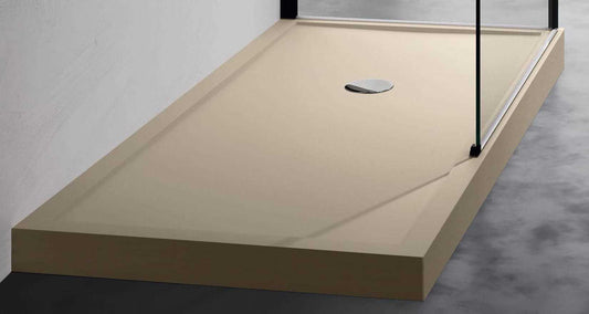 Novellini Olympic Plus Piatto Doccia Alto Dimensione 150x75 Altezza Spessore 12,5 cm Colore Beige Installazione Appoggio Pavimento Superficie Liscia Materiale Acrilico Compreso Piedini Piletta Scarico e Copri Piletta