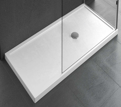 Novellini Olympic Plus Piatto Doccia Alto Dimensione 140x70 Altezza Spessore 12,5 cm Colore Bianco Installazione Appoggio Pavimento Superficie Liscia Materiale Acrilico Compreso Piedini Piletta Scarico e Copri Piletta