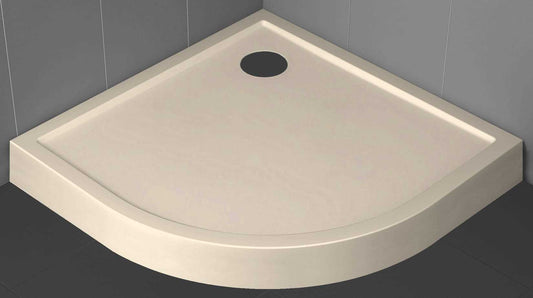 Novellini Victory Piatto Doccia Alto Dimensione 80x80 Altezza Spessore 11,5 cm Colore Beige Forma Semicircolare Installazione Appoggio Pavimento Superficie Liscia Materiale Acrilico Escluso di Piletta di Scarico Copripiletta Piedini