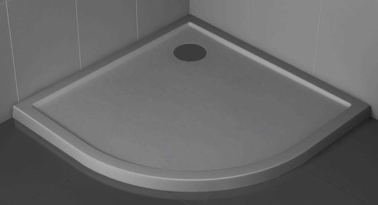 Novellini Victory Piatto Doccia Slim Dimensione 100x100 Altezza Spessore 4,5 cm Colore Grigio Forma Semicircolare Installazione Appoggio Pavimento Superficie Liscia Materiale Metacrilico Escluso di Piletta di Scarico e Copripiletta