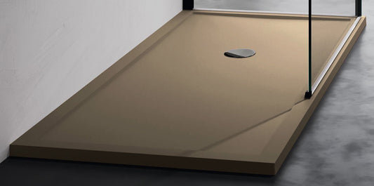 Piatto Doccia Novellini Olympic Plus Dimensione 120x80 Altezza Spessore 4,5 cm Colore Terra Installazione Appoggio Pavimento Superficie Liscia Materiale Metacrilato Compreso Piletta Scarico e Copri Piletta