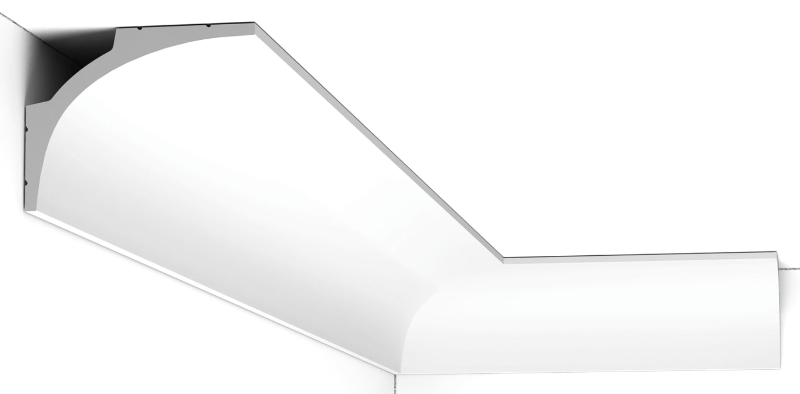 Orac Decor C992 Cornice Soffitto Parete Purotouch® Poliuretano Ad Alta Densità Bianco Resistente Agli Urti Calore Acqua Illuminazione Indiretta Verniciabile Pretrattata Primer Acrilico Impermeabile Per Interno Esterno Ambienti Umidi Misura 200x7,7x10 cm