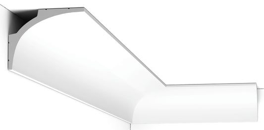 Orac Decor C992 Cornice Soffitto Parete Purotouch® Poliuretano Ad Alta Densità Bianco Resistente Agli Urti Calore Acqua Illuminazione Indiretta Verniciabile Pretrattata Primer Acrilico Impermeabile Per Interno Esterno Ambienti Umidi Misura 200x7,7x10 cm