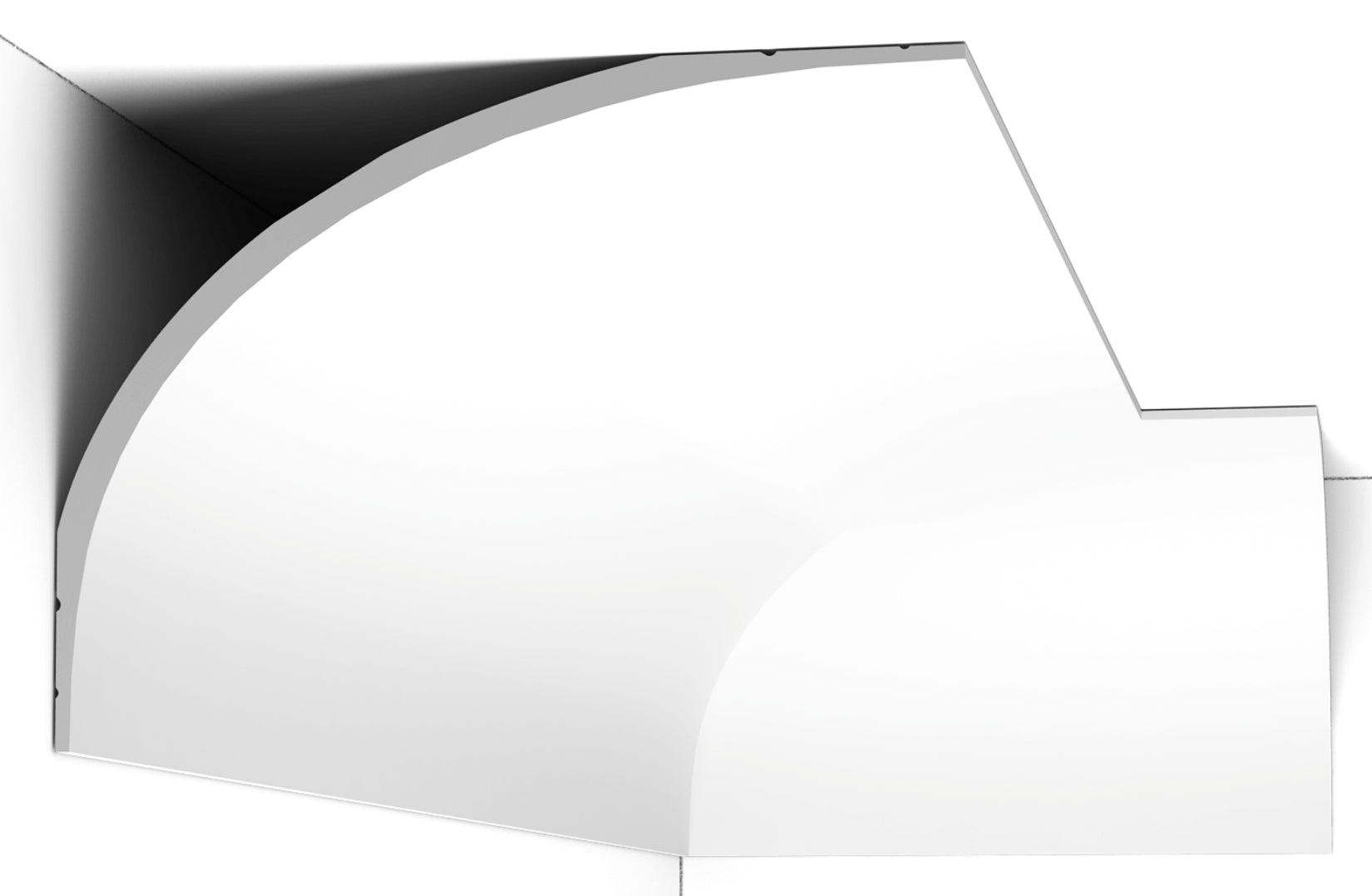 Orac Decor C993 Cornice Soffitto Parete Purotouch® Poliuretano Ad Alta Densità Bianco Resistente Agli Urti Calore Acqua Facile Da Installare Verniciabile Pretrattata Primer Acrilico Impermeabile Per Interno ed Esterno Ambienti Umidi Misura 200x31x23 cm