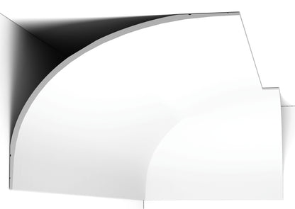 Orac Decor C994 Cornice Soffitto Parete Purotouch® Poliuretano Ad Alta Densità Bianco Resistente Agli Urti Calore Acqua Facile Da Installare Verniciabile Pretrattata Primer Acrilico Impermeabile Per Interno ed Esterno Ambienti Umidi Misura 200x40,5x30 cm