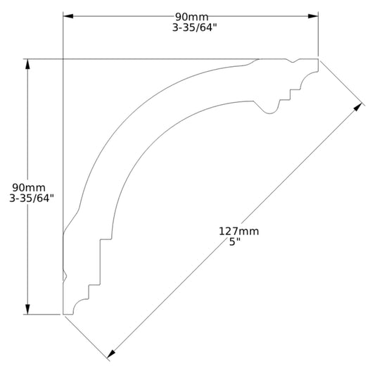 Orac Decor CB512N Cornice Profilo Decoro Soffitto Parete Durofoam® Polimero Leggero Estruso Base di Miscela Polistirene Media Densità Bianco Resistente Agli Urti Acqua Calore Facile Da Installare Verniciabile Per Decorazione Interno Misura 200x9x9 cm