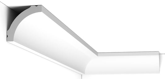 Orac Decor CB521N Cornice Profilo Decoro Soffitto Parete Durofoam® Polimero Leggero Estruso Base di Miscela Polistirene Media Densità Bianco Resistente Agli Urti Acqua Calore Facile Da Installare Verniciabile Per Decorazione Interno Misura 200x5x5 cm