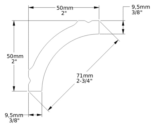 Orac Decor CB521N Cornice Profilo Decoro Soffitto Parete Durofoam® Polimero Leggero Estruso Base di Miscela Polistirene Media Densità Bianco Resistente Agli Urti Acqua Calore Facile Da Installare Verniciabile Per Decorazione Interno Misura 200x5x5 cm
