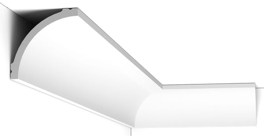 Orac Decor CB524N Cornice Profilo Decoro Soffitto Parete Durofoam® Polimero Leggero Estruso Base di Miscela Polistirene Media Densità Bianco Resistente Agli Urti Acqua Calore Facile Da Installare Verniciabile Per Decorazione Interno Misura 200x9x9 cm
