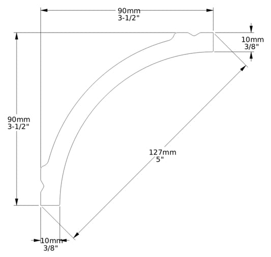 Orac Decor CB524N Cornice Profilo Decoro Soffitto Parete Durofoam® Polimero Leggero Estruso Base di Miscela Polistirene Media Densità Bianco Resistente Agli Urti Acqua Calore Facile Da Installare Verniciabile Per Decorazione Interno Misura 200x9x9 cm