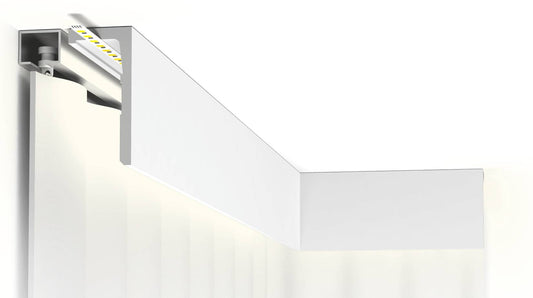 Orac Decor CX215-2600 Cornice Soffitto Parete Duropolymer® Polistirene Ad Alta Densità Bianco Resistente Agli Urti Calore Facile Da Installare Verniciabile Pretrattata Primer Acrilico Impermeabile Per Interno ed Esterno Ambienti Umidi 260x4,5x9,5 cm