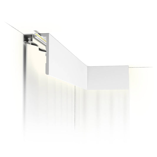 Orac Decor CX216-2600 Cornice Soffitto Parete Duropolymer® Polistirene Ad Alta Densità Bianco Resistente Agli Urti Calore Facile Da Installare Verniciabile Pretrattata Primer Acrilico Impermeabile Per Interno ed Esterno Ambienti Umidi 260x4,5x12,5 cm
