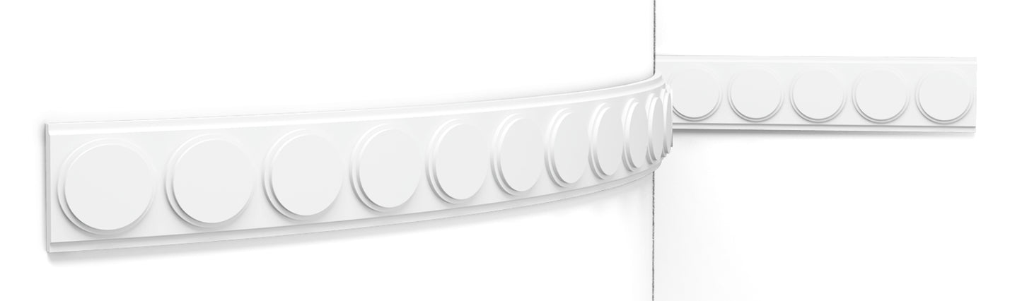 Orac Decor P9905F Cornice Profilo Parete Purotouch® Poliuretano Flessibile Flex Bianco Resistente Agli Urti Calore Acqua Facile Da Installare Verniciabile Pretrattata Primer Acrilico Impermeabile Per Interno ed Esterno Ambienti Umidi Misura 200x6x1,2 cm