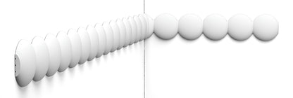 Orac Decor P9903 BOBBIN Cornice Profilo Parete Purotouch® Poliuretano Ad Alta Densità Bianco Resistente Agli Urti Calore Acqua Facile Da Installare Verniciabile Pretrattata Primer Acrilico Impermeabile Per Interno Esterno Ambienti Umidi 116,6x6x1,5 cm