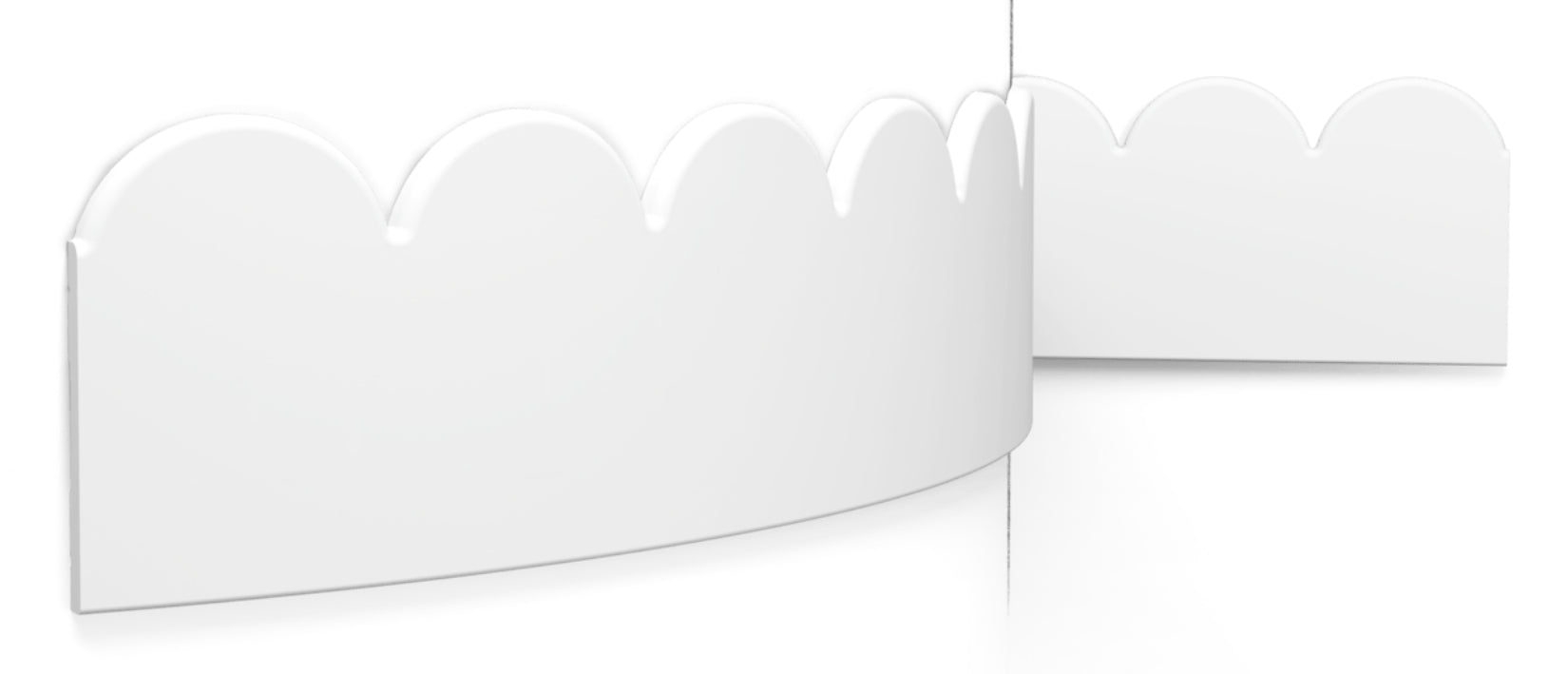 Orac Decor S425F Battiscopa Ondulato Parete Purotouch® Poliuretano Flessibile Flex Bianco Resistente Agli Urti Calore Acqua Facile Da Installare Verniciabile Pretrattata Primer Acrilico Impermeabile Per Interno ed Esterno Ambienti Umidi Misura 200x15x1 cm
