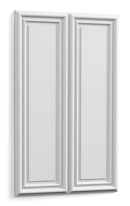 Orac Decor W124 Autoire Pannello Murale 3D Rettangolare Decoro Parete Purotouch® Poliuretano Alta Densità Bianco Resistente Agli Urti Calore Acqua Assorbimento Acustico Facile Da Installare Verniciabile Acrilico Impermeabile Interno Esterno 50x2,2x80 cm