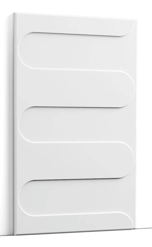 Orac Decor W125 SWIRL Pannello Murale 3D Rettangolare Decoro Parete Purotouch® Poliuretano Alta Densità Bianco Resistente Agli Urti Calore Acqua Assorbimento Acustico Facile Da Installare Verniciabile Acrilico Impermeabile Interno Esterno 50x1,7x80 cm