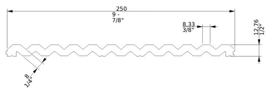 Orac Decor WX213 ALTO Pannello Murale 3D Decoro Forma Trapezoidale Duropolymer® Polistirene Alta Densità Bianco Resistente Urti Calore Acqua Acusticamente Neutro Facile Da Installare Verniciabile Acrilico Impermeabile Interno Esterno 200x25,1x1,2 cm