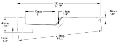 Orac Decor C354 Cornice Soffitto Parete Purotouch® Poliuretano Ad Alta Densità Bianco Resistente Agli Urti Calore Facile Da Installare Verniciabile Pretrattata Primer Acrilico Impermeabile Per Interno ed Esterno Ambienti Umidi Misura 200x4x21,5 cm