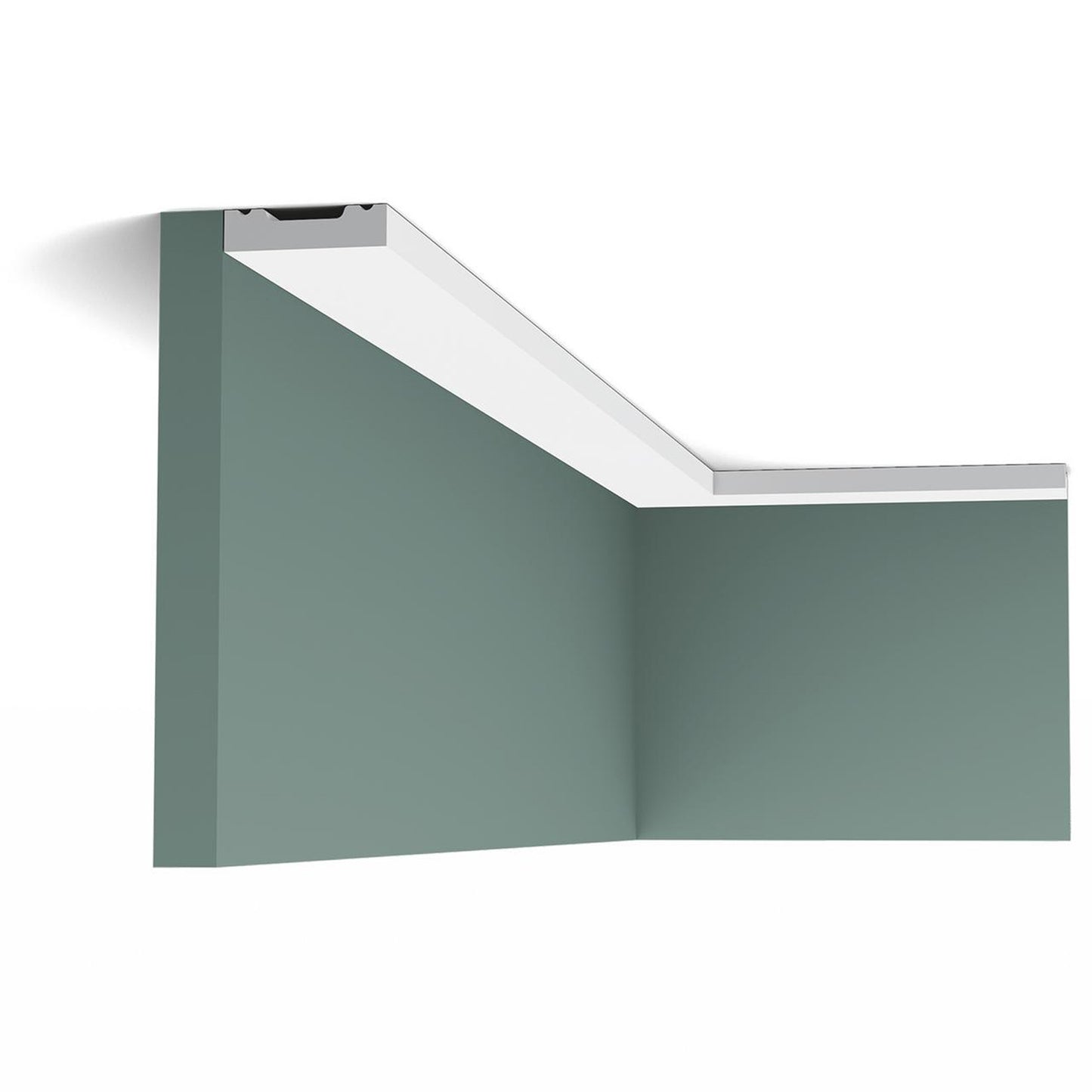 Orac Decor SX162 Battiscopa Zoccolino Parete Muro Duropolymer® Polistirene Ad Alta Densità Bianco Resistente Agli Urti Calore Acqua Facile Da Installare Verniciabile Pretrattata Primer Acrilico Impermeabile Interno Esterno Ambienti Umidi Misura 200x4x1 cm