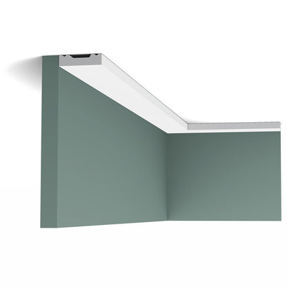 Orac Decor SX162 Battiscopa Zoccolino Parete Muro Duropolymer® Polistirene Ad Alta Densità Bianco Resistente Agli Urti Calore Acqua Facile Da Installare Verniciabile Pretrattata Primer Acrilico Impermeabile Interno Esterno Ambienti Umidi Misura 200x4x1 cm