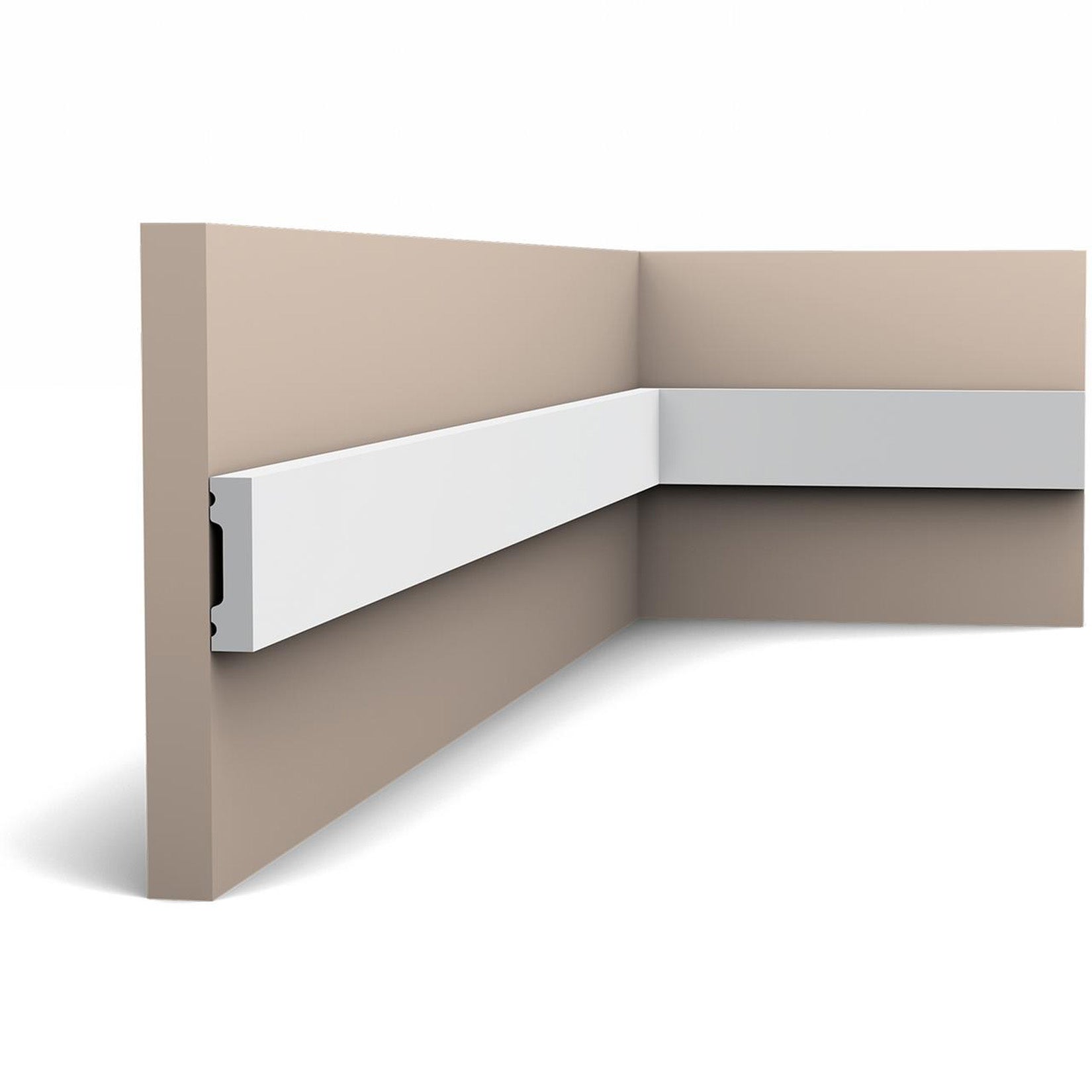 Orac Decor SX162 Battiscopa Zoccolino Parete Muro Duropolymer® Polistirene Ad Alta Densità Bianco Resistente Agli Urti Calore Acqua Facile Da Installare Verniciabile Pretrattata Primer Acrilico Impermeabile Interno Esterno Ambienti Umidi Misura 200x4x1 cm