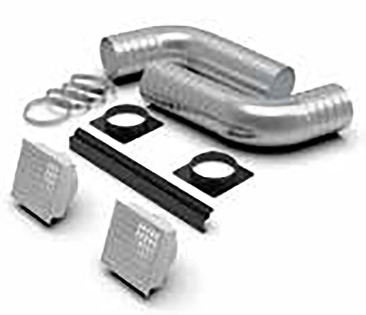 Palazzetti Kit di Ventilazione Naturale in Cappa Ecopalex GTM70S/SP Per Prodotti Predisposti Staffa Tamponamento Frontale Tubo Corrugato Collari Fissaggio Quattro Fascette Bocchette Regolabili Verniciate Bianche