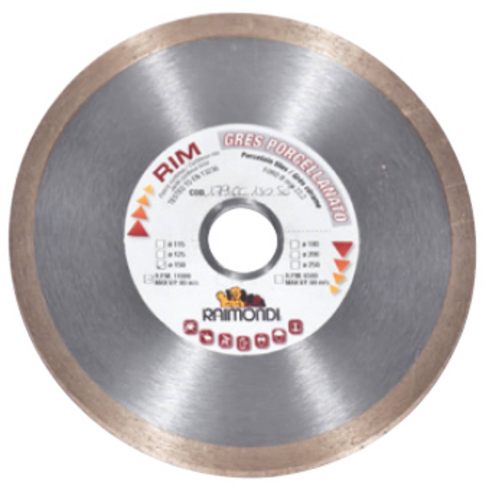 Raimondi Disco Diamantato 179CC150SE a Corona Continua Per Ceramica Ideale Per Mattonelle in Gres Porcellanato e Piastrelle con Superfici Delicate Per Smerigliatrice Da Usare Con Acqua Massimo RPM 11000 Diametro Ø 150 mm