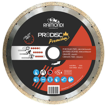 Raimondi 179SET300CFV Disco Diamantato a Settori Ravvicinati ad Alte Prestazioni Ideali per Ceramica Gres Porcellanato Pietre Sinterizzate Granito Segatrice Prodisc Premium Massimo RPM 3500 Diametro Ø 300 mm