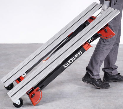 Raimondi BIGFOOT M 394MB00M01R Banco Di Lavoro Dotato di Gambe Pieghevoli Ruote Struttura Acciaio Profilati Alluminio Anodizzato Registrabili Robusto Stabile Dimensioni 135x63 cm Altezza Regolabile da 74 a 80 cm Portata Massima 60 Kg