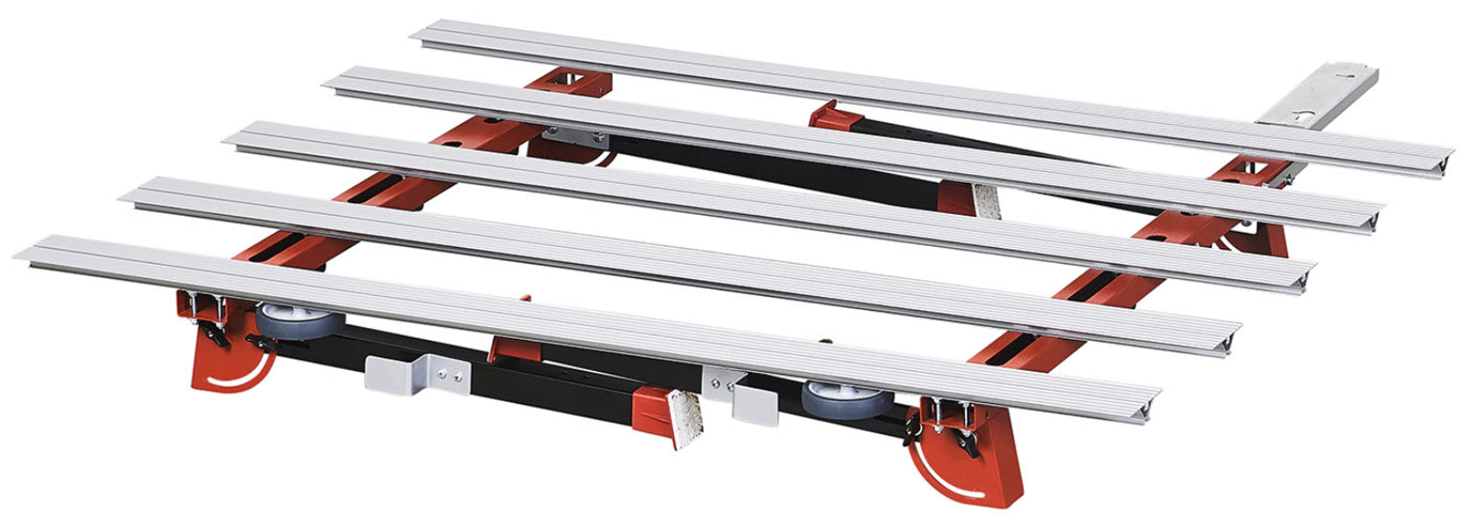 Raimondi BIGFOOT XL 394MB0XL01R Banco Di Lavoro Modulare Dotato di Gambe Pieghevoli Piedi Ruote Ganci Supporto Struttura Acciaio Profili Alluminio Anodizzato Robusto Stabile Misura Piano 170x125 cm Altezza Regolabile da 75 a 81 cm Portata Massima 150 Kg