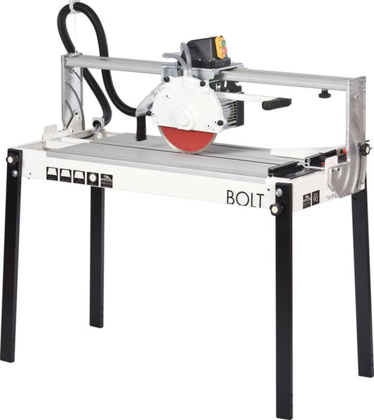 Raimondi Bolt 90 225MS 90EU Segatrice Motore Scorrevole Inclinabile Taglio 90 cm Jolly Mattonelle Spessore 65 mm Disco Ø 250 mm Troncatrice Raffreddamento Pompa Barra Scorrimento Piani Lavoro Telaio Squadra Ricalibrabile Gambe Ripiegabili 120x56 H50 cm