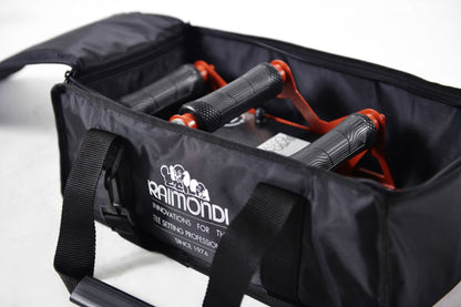 Raimondi E-FOX 321BATPRR Battipiastrelle Vibralastre Professionale a Batteria Per Alta Frequenza Vibrazione Grandi Piastrelle Espelle Aria Pavimento Rivestimento Parete Area Vibrante Piatto 21x41 cm PVC 3 Impugnature Sacca Protettiva Caricabatterie