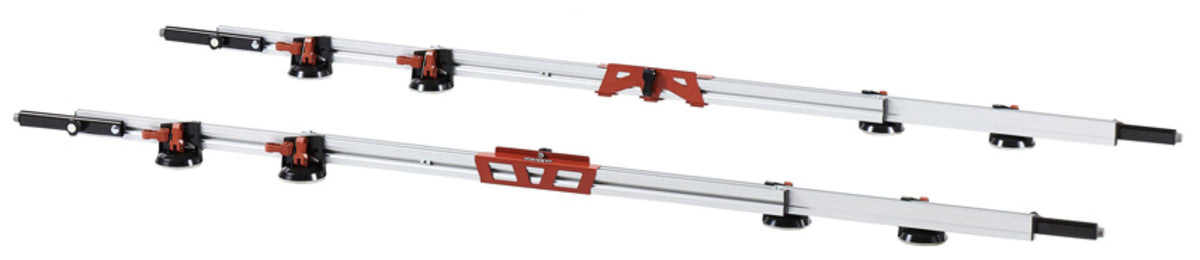 Raimondi EASY-MOVE MkIV X-LIGHT 432EM04CC Dispositivo Telescopico per Movimentazione Lastre Piastrelle di Lunghezza Massima 320 cm 8 Ventose Patta Ø 115 mm Singola Gomma Antimacchia Per Superfici Lisce 4 Impugnature Scorrevoli Gommino Antiscivolo
