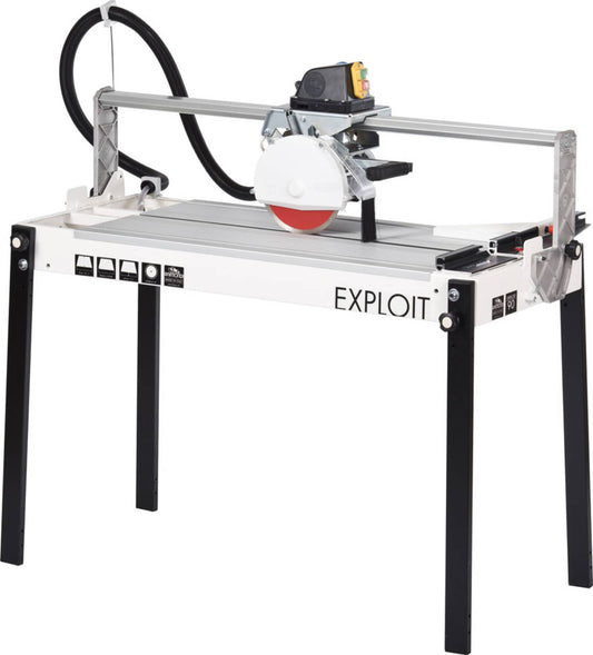 Raimondi Exploit 90 393N 090BR Segatrice Motore Scorrevole Inclinabile Taglio 90 cm Jolly Mattonelle Spessore 60 mm Disco Ø 200 Troncatrice Raffreddamento Pompa Barra Scorrimento Piani Lavoro Telaio Squadra Ricalibrabile Gambe Ripiegabili 125x56 H50 cm