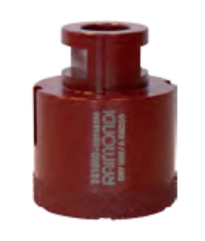 Raimondi 181S50 Foretto Diamantato a Secco Con Attacco a Vite 14MA Spessore Massimo Foro 35 mm Diametro Ø 50 mm Per Forare Piastrelle Mattonelle Gres Porcellanato Monocottura Bicottura Marmo Granito